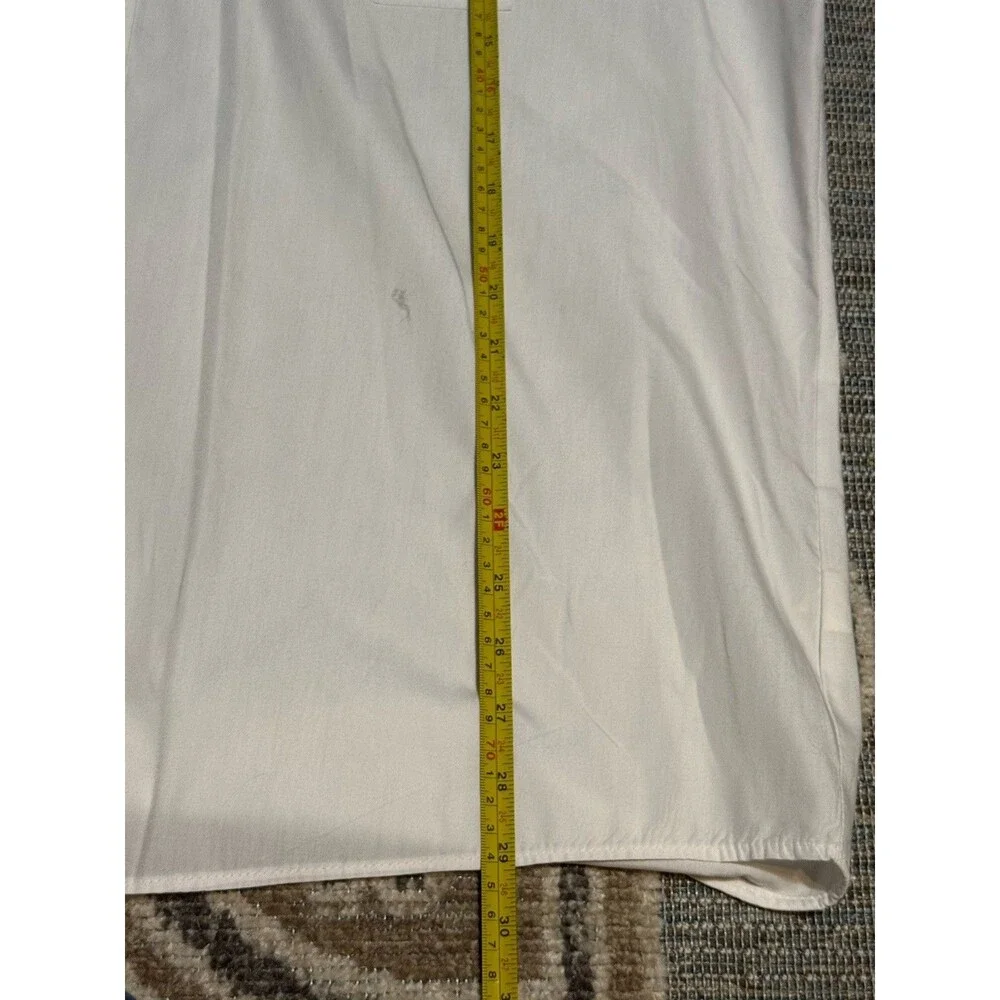 Van Heusen White Long Sleeve Button-Down Shirt Men's Size 18 1/2-19 x 36/37 2XL